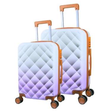 Imagem de Kit Mala de Viagem ABS/PC - 2 Peças (Bordo + Média) com Rodas 360º - E