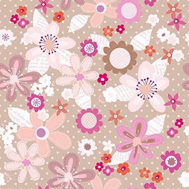 Imagem de Papel De Parede Adesivo Lavável Menina Floral Flor 12m