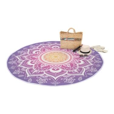 Imagem de Toalha de Praia Casal Lilás Redonda 1,55m Turquia Lepper