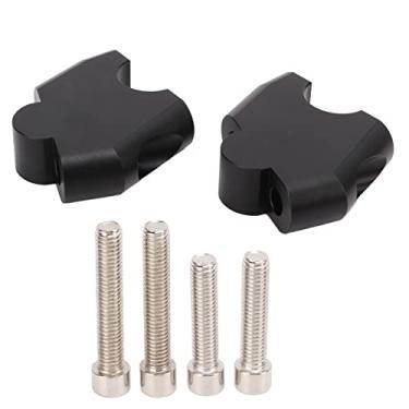 Imagem de GRCFUMO 2PCS MOTOREIRO RISER DO MUDO DE MOTOREIRA, RISER DE BARRA DE FAT DE LIGUNA DE LIGUNA DE ALUMINA, SUBLICIÇÃO DO LIPADOR DO MUJO PARA CB500F CB500X 2013 2017 (Preto)