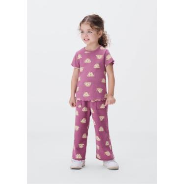 Imagem de Calça Hering Kids Wide Leg Infantil Toddler Em Malha Feminino-Feminino