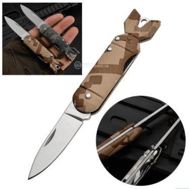 Imagem de Canivete Míssil Chaveiro Militar Camuflado - Multifuncional com Lâmina