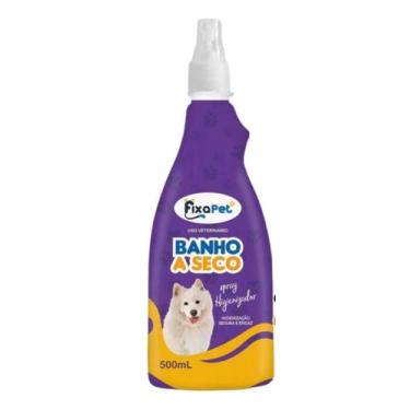 Imagem de Banho A Seco Pet 500 Ml Higienizador Fixa Pet Animal Cao e Gato - Fixa