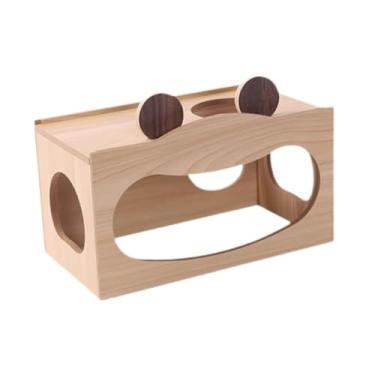 Imagem de Ｂｅｓｇａ Hamster Wood House Hamster Hideout Hideaway Exploration Acessórios para gaiola de brinquedos para chinchilla gerbils hamsters pequenos animais de, S