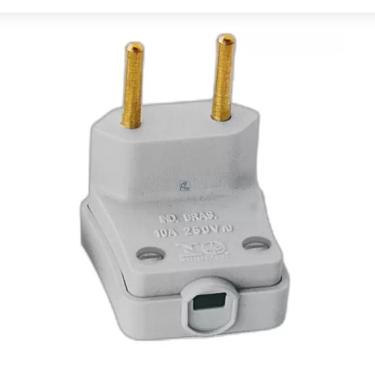 Imagem de Pino Plug Triangular Gigante 2 Polos Cabo Pp 10A 250V Perlex