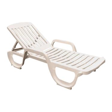 Imagem de Espreguiçadeira Basic com Rodas Branca