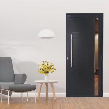 Imagem de Porta Lambril de Alumínio 210 X 80cm com Puxador e Visor Linha 30 Lado Direito