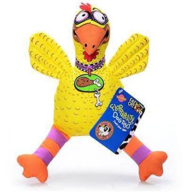 Imagem de Brinquedo Fatcat Barnyard Bullie Galinha De Pelúcia Com Apit - Fat Cat