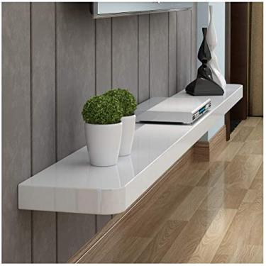 Imagem de Organizador de rede sem fio, prateleiras flutuantes montadas na parede para conjunto de TV box top box flutuante montado na parede armário de TV armário de console para caixas de cabo/roteadores WiFi