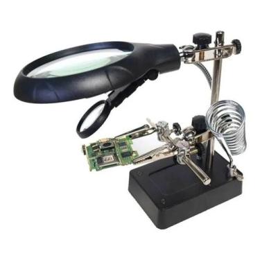 Imagem de Lupa De Mesa E Bancada Com Luminária E Clip - Fd-005 - Repair