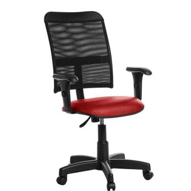 Imagem de Cadeira De Escritório Giratória Tela Com Braço Rv:Vermelho