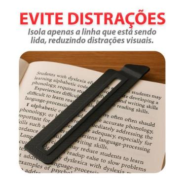 Imagem de Régua de Leitura Educacional Auxilia Concentração e Foco Dislexia - De
