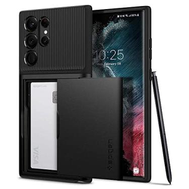 Imagem de Spigen Capa Slim Armor CS projetada para Galaxy S22 Ultra (2022) - Preta
