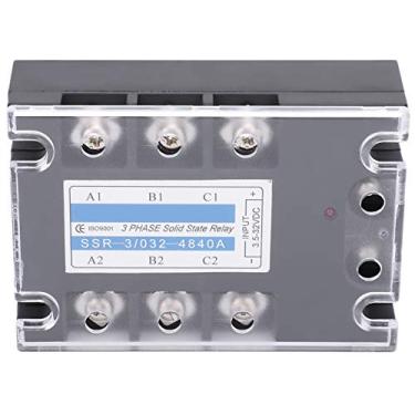 Imagem de Relé de Estado Sólido de Fase SSR-3 D4840 40A DCAC 480V Distribuição de Controle de Equipamentos e Revezamento Versátil para Aplicações Industriais, Uso Trifásico, Adequado para