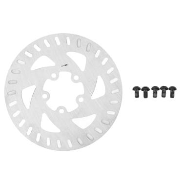 Imagem de Disco de freio de 130 mm 5 orifício a pastilha de freio disco de scooter elétrico de scooter de freio modificado com 5 kits de parafuso para mi4 pro aço inoxidável