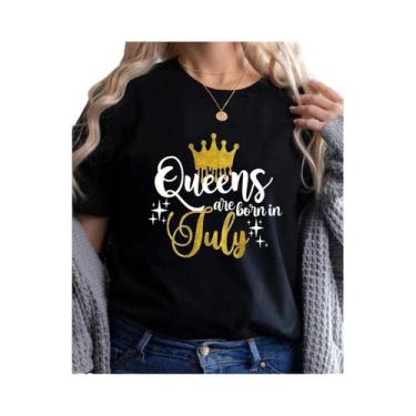 Imagem de Camiseta Feminina Golden Crown Queen - Estampa Gráfica - Presente de A