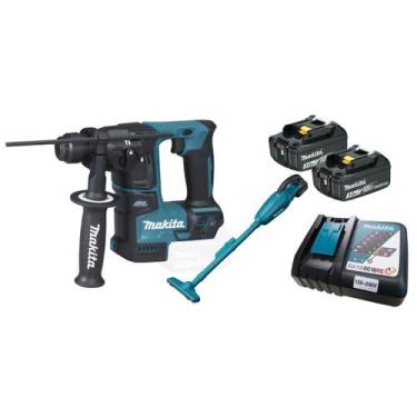 Imagem de Martelete FuradeiraMakita Dhr171 2 Baterias 3ah E Aspirador