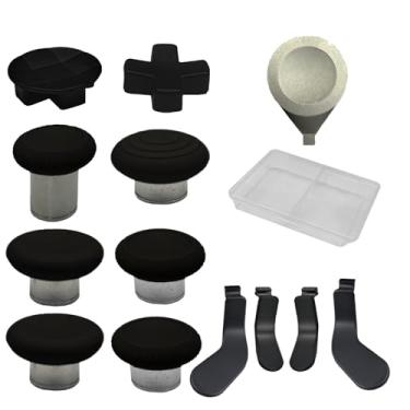 Imagem de CaoXiong- 13 em 1 Metal Thumbsticks para Xbox One Elite Series 2, Kit de botões magnéticos de substituição para Xbox Series 2 Core, inclui 6 joysticks de troca magnética, 4 P