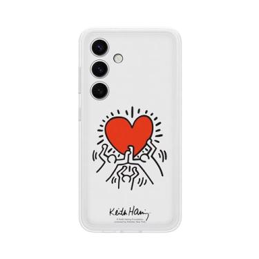 Imagem de Samsung Capa Flipsuit EF-MS926 para Galaxy S24+, capa para smartphone, capa protetora, cartão de inserção, Keith Haring, branco