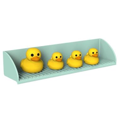 Imagem de Zaceaur Protetor contra respingos de banheira de silicone com 4 ventosas | Organizador de brinquedos de banho antirespingos e prateleira de brincar para crianças | Protetor de borda de banheira seguro