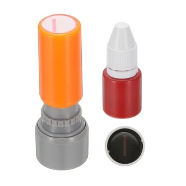 Imagem de PATIKIL Carimbos de letras, autotinta, alfabeto I, professor, tinta vermelha para caderno de aula, scrapbook, artesanato, laranja