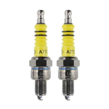 Imagem de PRO BAT Substituição de vela de ignição A7TC para motocicleta para 50cc 70cc 90cc 110cc 150cc ATV plugue de ignição ciclomotor Go Kart Scooter