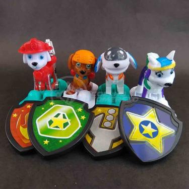 Imagem de Kit 4 Bonecos Patrulha Canina Com Skate 8Cm