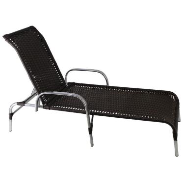Imagem de Espreguiçadeira Havaí Alumínio Fibra Sintética Tabaco