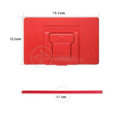 Imagem de Lupa Ampliadora Tela De Celular Portátil Dobrável Vermelho