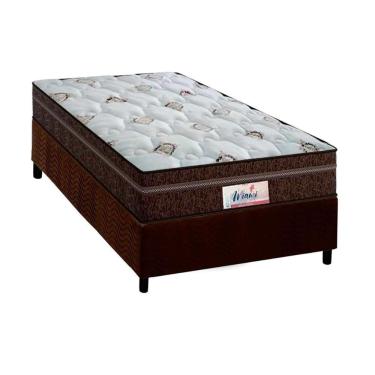 Imagem de Cama Box Solteiro: Colchão Molas Probel Masterpocket Ensacadas Prodormir Miami + Base Brown(88X188)