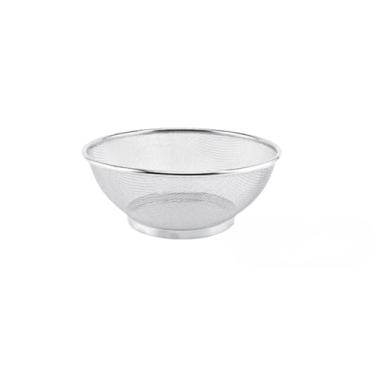 Imagem de 2 Escorredor De Macarrao Massas Arroz Frutas Legumes Em Aço Inox Cesto Alimento Casa E Cozinha(1 PEÇA 22CM)