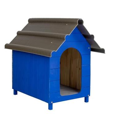 Imagem de Casa Casinha De Cachorro com Telhado Ecológico Pequena N2 (Azul)