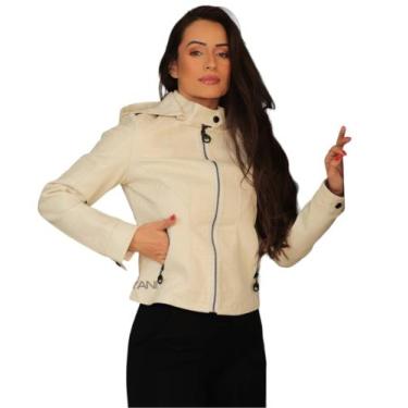 Imagem de Jaqueta feminina luxo pu - indossare, Bege, P