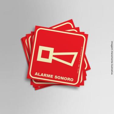 Imagem de Kit Adesivos Fotoluminescente Alarme Sonoro 15cmx15cm - PRESENTE-BRIND