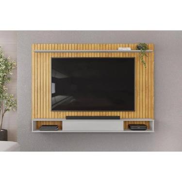 Imagem de Painel Home p/ TV até 70 Pol Rio 193x136cm Cedro/Bali - DJ Móveis