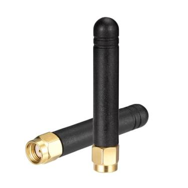 Imagem de Bingfu Antena macho MIMO RP-SMA de banda dupla pequena WiFi 2,4 GHz 5,8 GHz 5,8 GHz (pacote com 2) para FPV WiFi Bluetooth adaptador USB computador cartão PCIe roteador WiFi câmera de backup sem fio