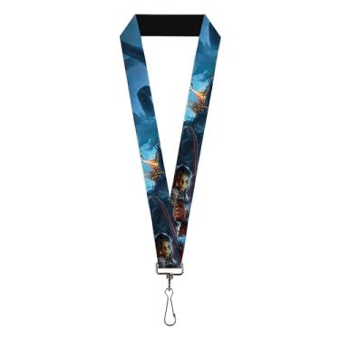Imagem de Buckle-Down Baldur's Gate III Lanyard, Baldurs Gate III Group Pose Scenes and Title Logo Grays, Elastic