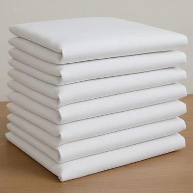 Imagem de Kit 7 Lençol e 7 Fronha Hospitalar Clinica Hotel Pousada Maca Cama Pro