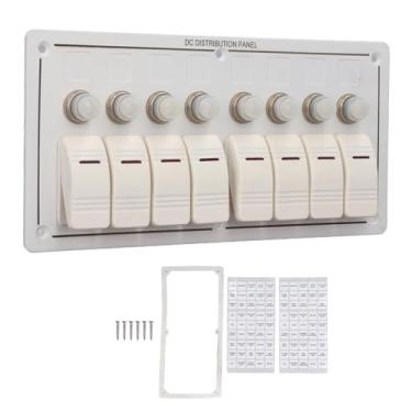 Imagem de VOMEKO 8 Painel de interruptor de grau marítimo de gangue IP65 W ATER PROTA PAINEL DE LIGA DE LIGUNA DE ALUMINA PROVELA COM RETRATORDORES DE SOBREBLOAD LED RED (5A 10A 15A, 9,4