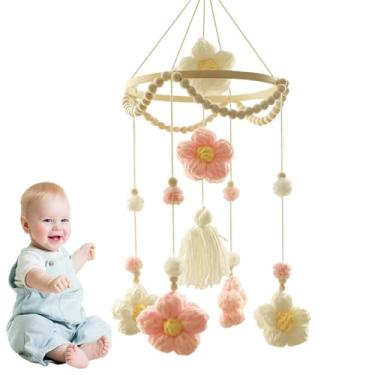 Imagem de Móbile para Bebé e Criança Pequena | Móbile de Berço para Bebé Entrançado | Brinquedo Sensorial Calmante Decoração Colorida para Quarto Sala de Estar Janela Parede de Casa