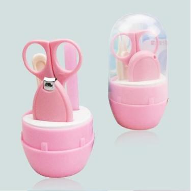 Imagem de Kit Higiene Bebê 4pçs Tesourinha Cortador De Unhas Infantil - DricaKid