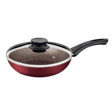 Imagem de Frigideira Funda Tramontina Paris em Alumínio 26 cm 2,9 L Antiaderente Vermelho com Tam...