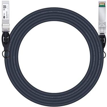 Imagem de Cabo H!Fiber 10G SFP+, SFP+ para SFP+ DAC, cabo de conexão direta, 10GBASE- Cabo Twinax passivo para Ubiquiti UniFi UC-DAC-SFP+, Meraki, Mikrotik, Intel, Fortinet, Netgear, 5 m/16,4 pés
