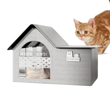 Imagem de Casa Para Gatos Com Refrigeração Ao Ar Livre | Abrigo de Casa Dobrável para Gatos - Casa para Cães com Sacos de Casa para Animais para Apartamento Varanda Praia Jardim Viagem