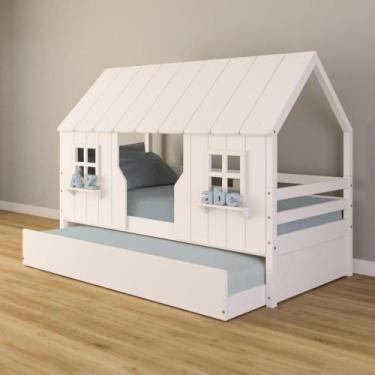 Imagem de Bicama Casinha Encantada Madeira Maciça Branco Housin