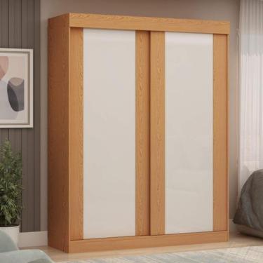 Imagem de Guarda Roupa Roupeiro com 2 Portas de Correr e 2 Gavetas Toledo 100% M