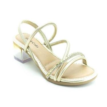 Imagem de Sandália Infantil Menina Pink Cats V3023 - Dourado-Feminino