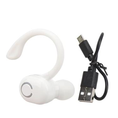 Imagem de Ruído Cancelamento de fone Bluetooth fone de ouvido sem fio Bluetooth com Microfone Hands Ultralight Long Standby para caminhões de caminhões Design ergonômico Silicone de (Branco)