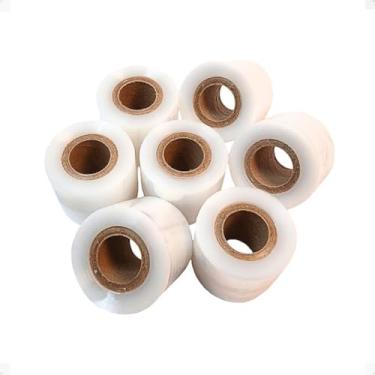 Imagem de Kit Com 200 Rolos De Filme Stretch Corte Especial De 50mm (5Cm) Virgem X 25 micras