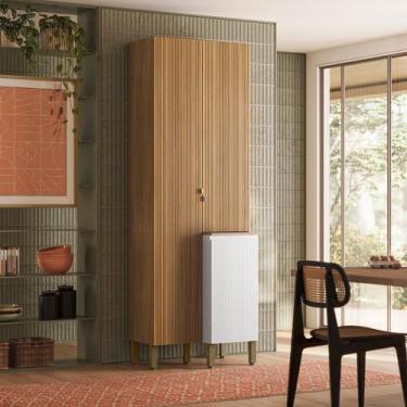 Imagem de Paneleiro Duplo para Cozinha 3 Portas Art Freijó / Ártico - Kits Paran